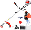 Gas Powered Weed Eater, 52cc 2-Stroke Weed Wacker, Powerful 2-in-1 String Trimmer & Brush Cutter for Yard Garden