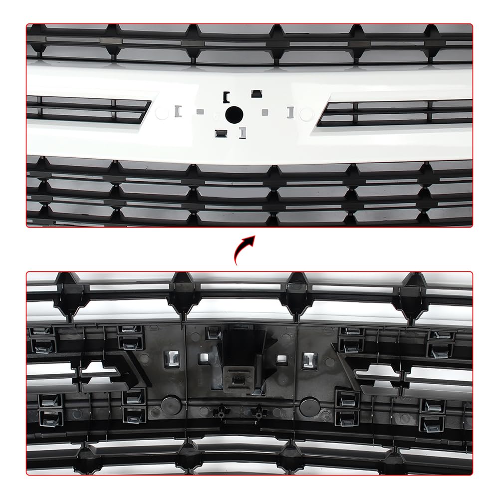 MIC Front Grille Assembly Compatible with 2019-2021 Chevy Silverado 1500