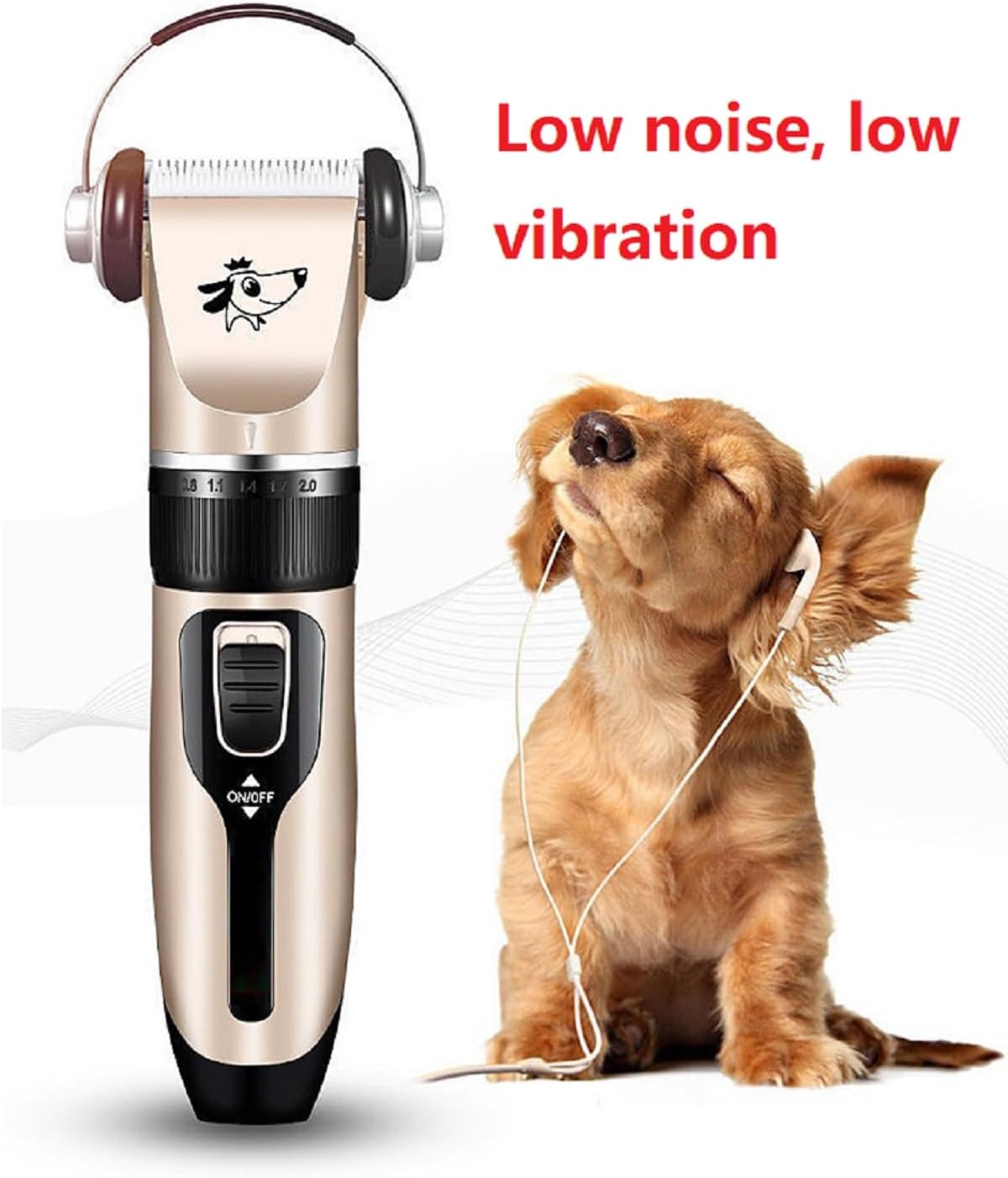 Dog Clippers Grooming Kit and Paw Trimmer,Cordless,Low Noise, Electric Quiet,Rechargeable, Dog Trimmer Grooming, Pet