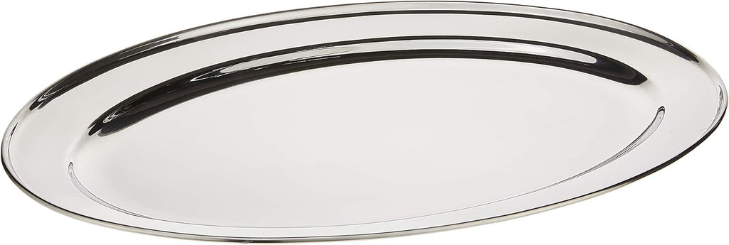 18" x 11 1/2" Oval Stainless Steel Platter