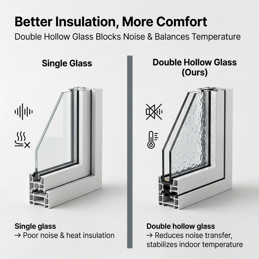 Basement Window Glass, 360° Rotating Hopper Window for Ventilation, Small Window Replacement for Bathroom, Shed
