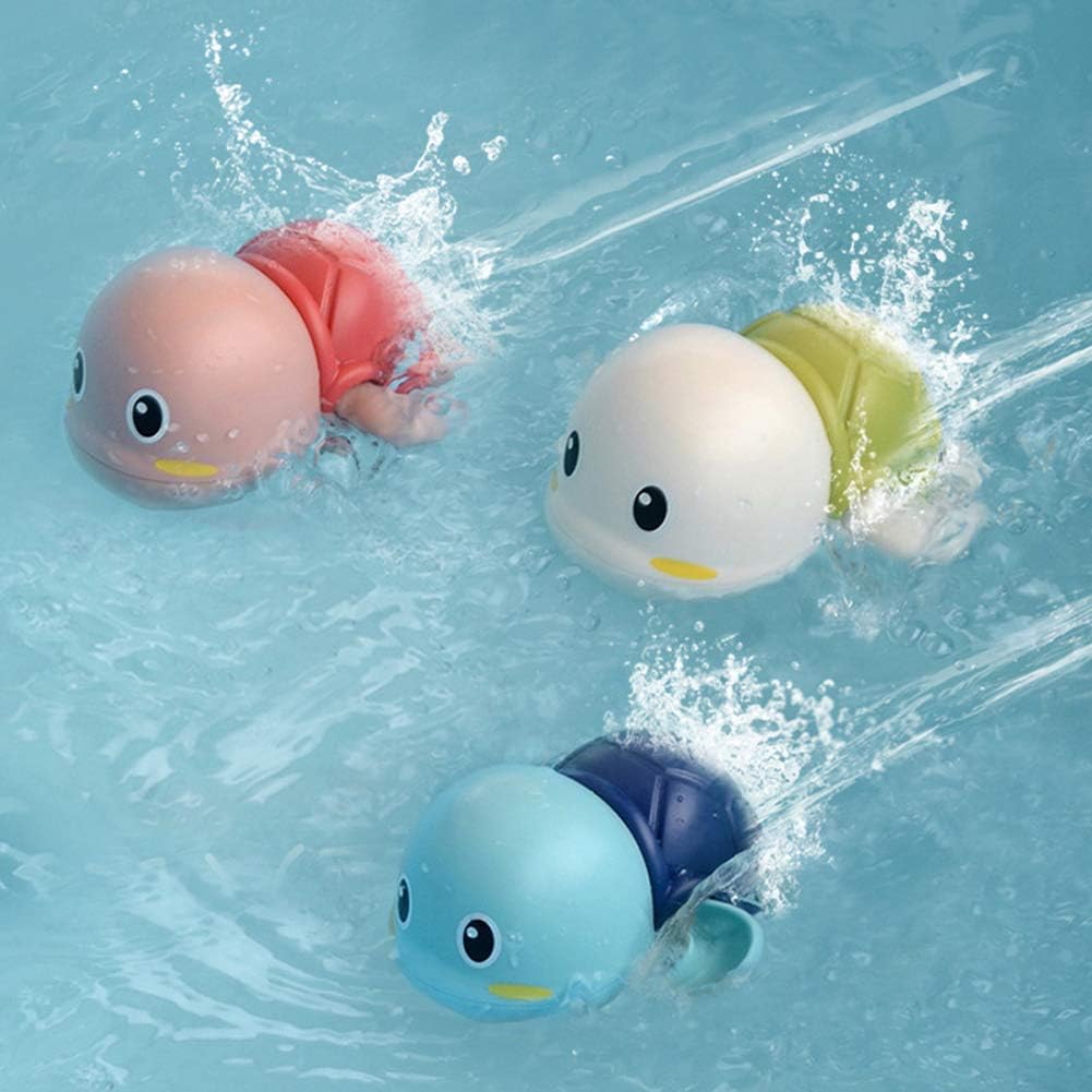 Baby Bath Toys-Wind up Turtle Bathtub Toys,Toy for Babies 6-12 Months Floating Swimming Turtles for Boys Girls,Baby