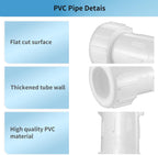 LESSO 1-1/2" PVC Compression Coupling Fittings, 2PCS, NFS White