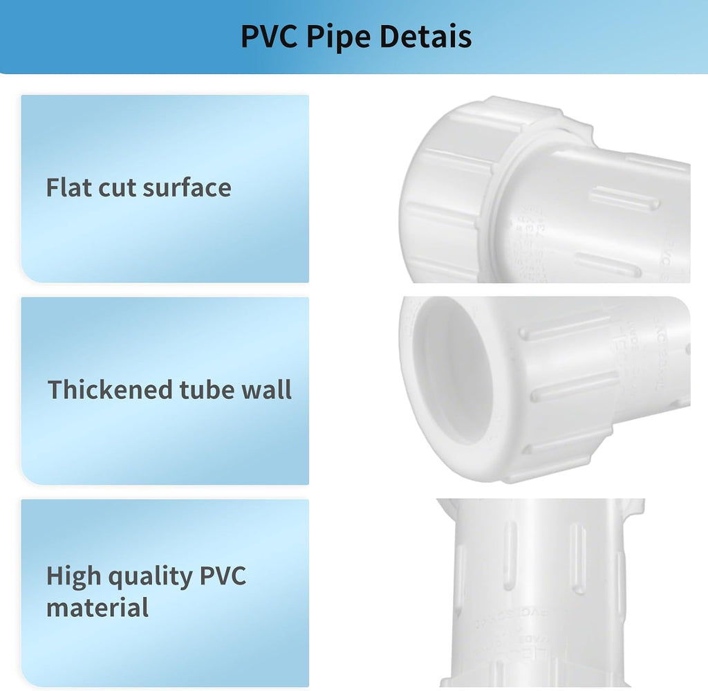 LESSO 3/4 Inch PVC Compression Coupling, White 4 Pack