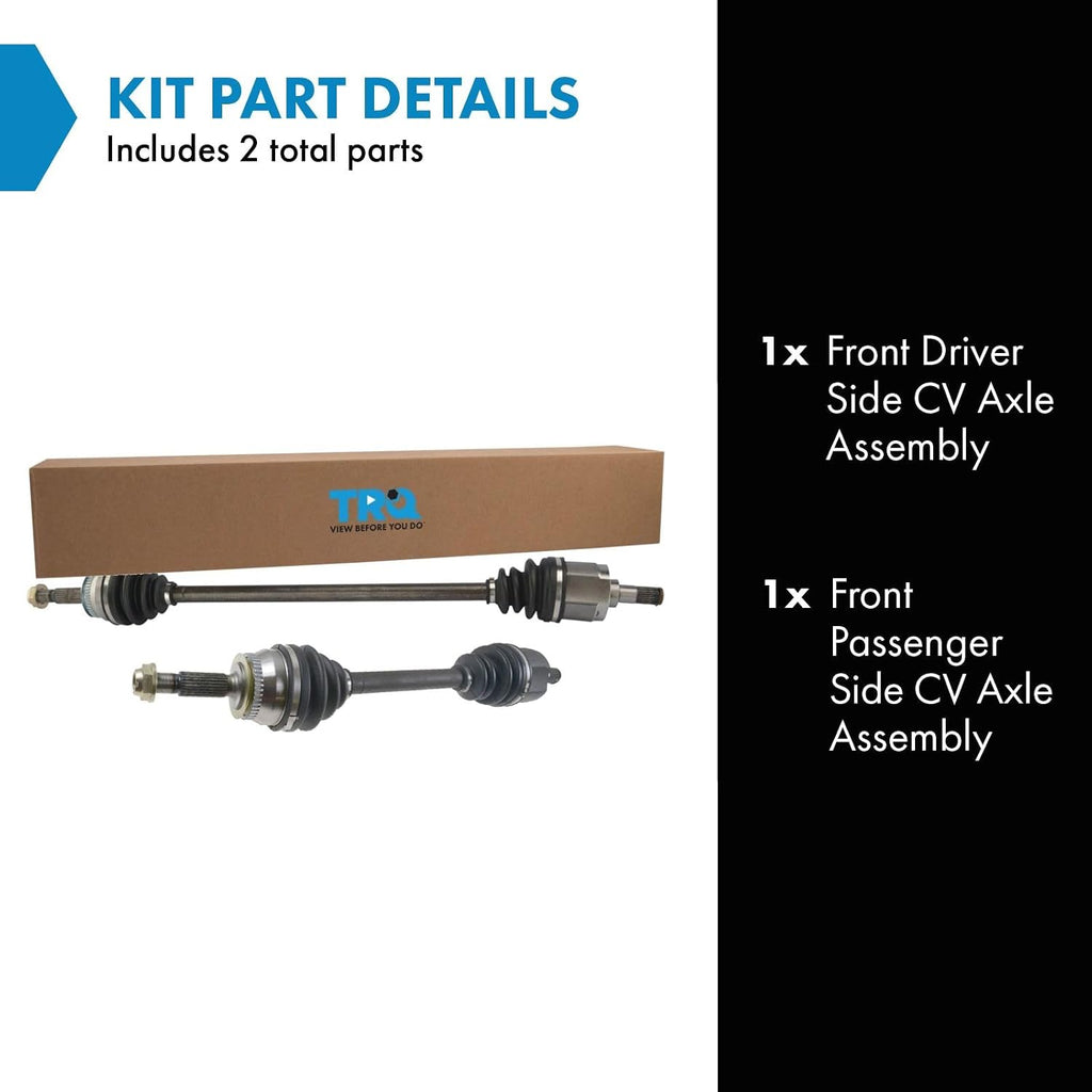 TRQ Front Driver & Passenger Side CV Axle Assembly Set