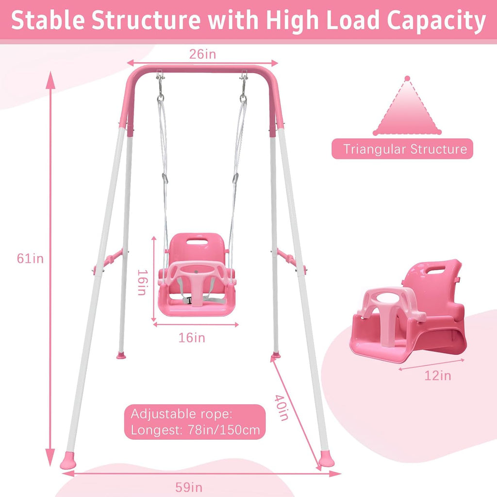 Multifunctional Toddler Swing, Foldable Baby Swing Outdoor & Indoor Use, Easily Installable and Storable Swing Sets