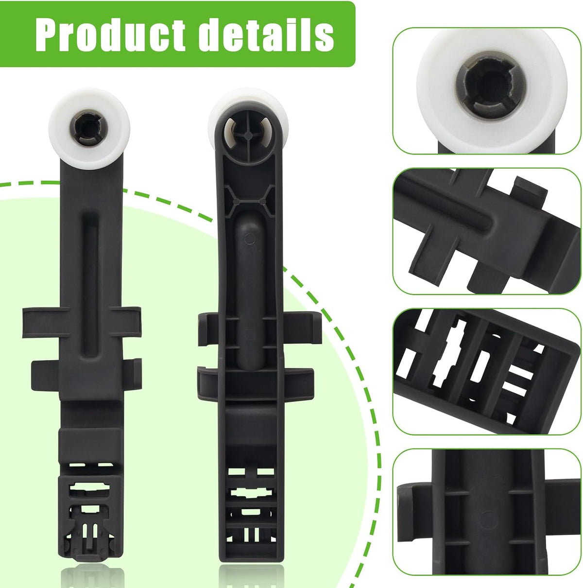 W10571738 Dishwasher Upper Dishrack Adjuster and Wheel Assembly Replacement for Whirlpool Maytag Dishwasher PS11756470, WPW10571738,AP6023130, 3449627 (2pack)