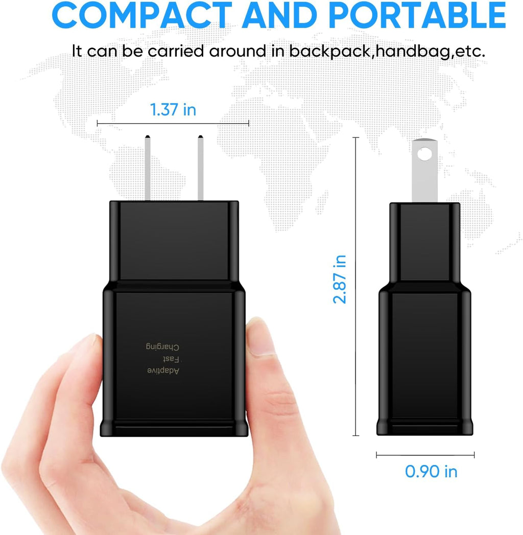 Adaptive Fast Charging Block USB Wall Charger Adapter Fits Samsung Galaxy S25/S24/S23/S22/S22
