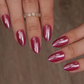 30pcs Press on Nails, Acrylic Fake Nail with Apricot Design, Full Cover False Nails Tips Glossy Nude Glue on Nails