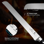 10-Inch Serrated Bread & Sourdough Knife with Wood Handle