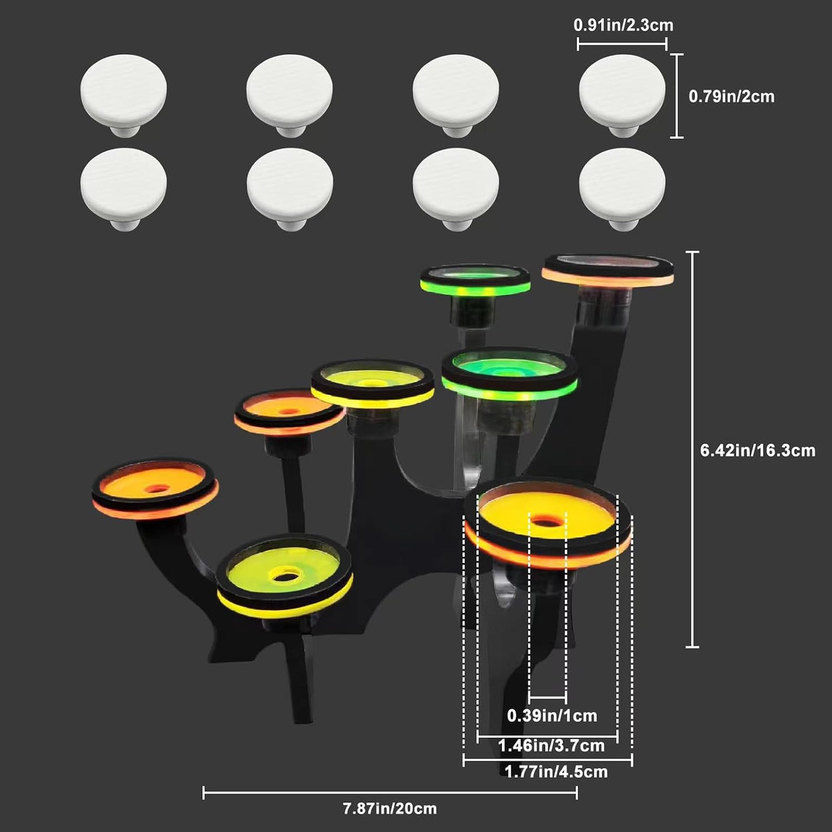 Fluorescent Acrylic Coral frag Bracket，frag Plugs Holder for Coral，Live Coral Reef frag Rack，This Set Contains a
