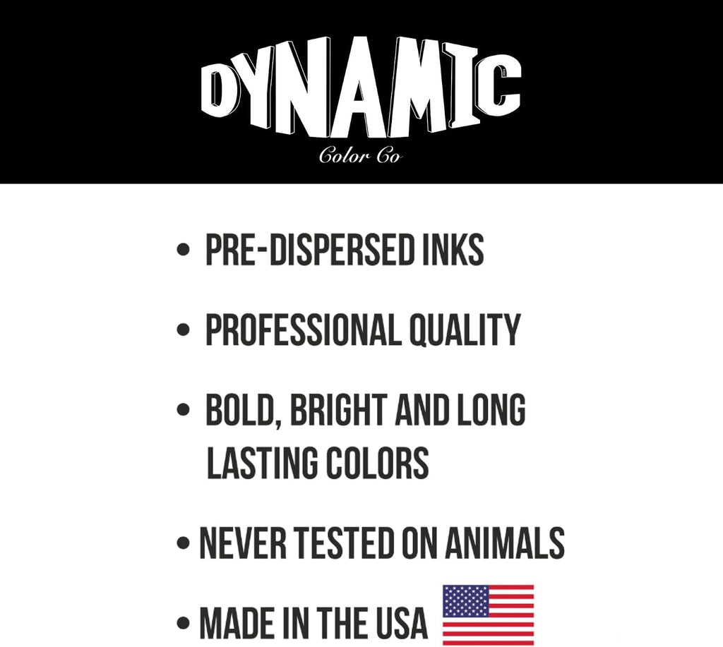 Dynamic Color Black Tattoo Ink, Made in USA Since 1990, 1 oz