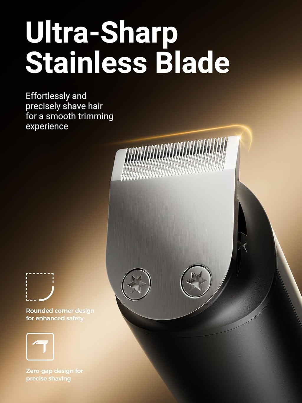 Beard Trimmer for Men: Professional Barber Hair Clippers - 12-in-1 Cordless Grooming Kit - Waterproof Electric Razor
