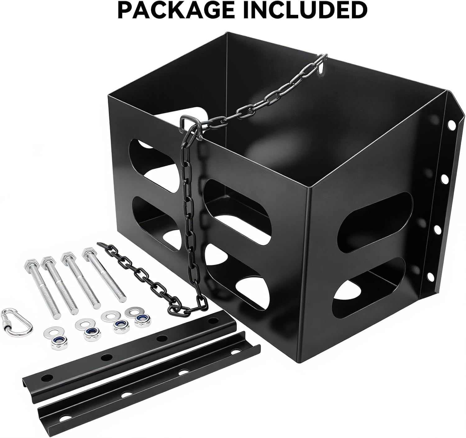 Jerry Gas Cans Holder Rack 5 Gallon/20 Liter, Lockable Metal Steel Jerry Gasoline Cans Mount Brackets, Fuel Jug