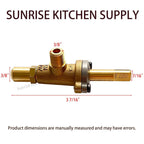 Sunrise Natural Gas Burner Valve + Knob Replacement for Commercial Range