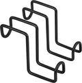 2 Pcs Heavy Duty Horse Tack Hooks Over Rail 4 Inch Metal,Black
