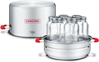 Stainless Steel Turbo Steam Canner Canning Steamer Pot Set. Includes Canning Rack and Mason Jars (Induction Compatible).