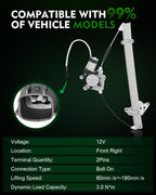 SZKAIDAG Front Right Power Window Regulator & Motor for Frontier 2005-2015