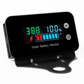 IPX7 Waterproof Battery Monitor 7-100V Tester with Bracket, Temp & Alarm | 12v 24v 36v 48v 60v 72v Digital Display