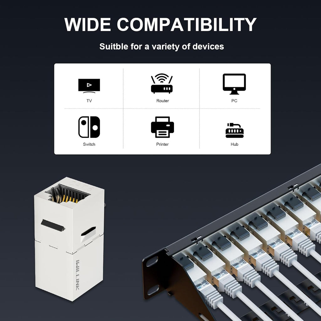 iwillink Cat6 Shielded Patch Panel 24 Port with RJ45 Keystone Coupler