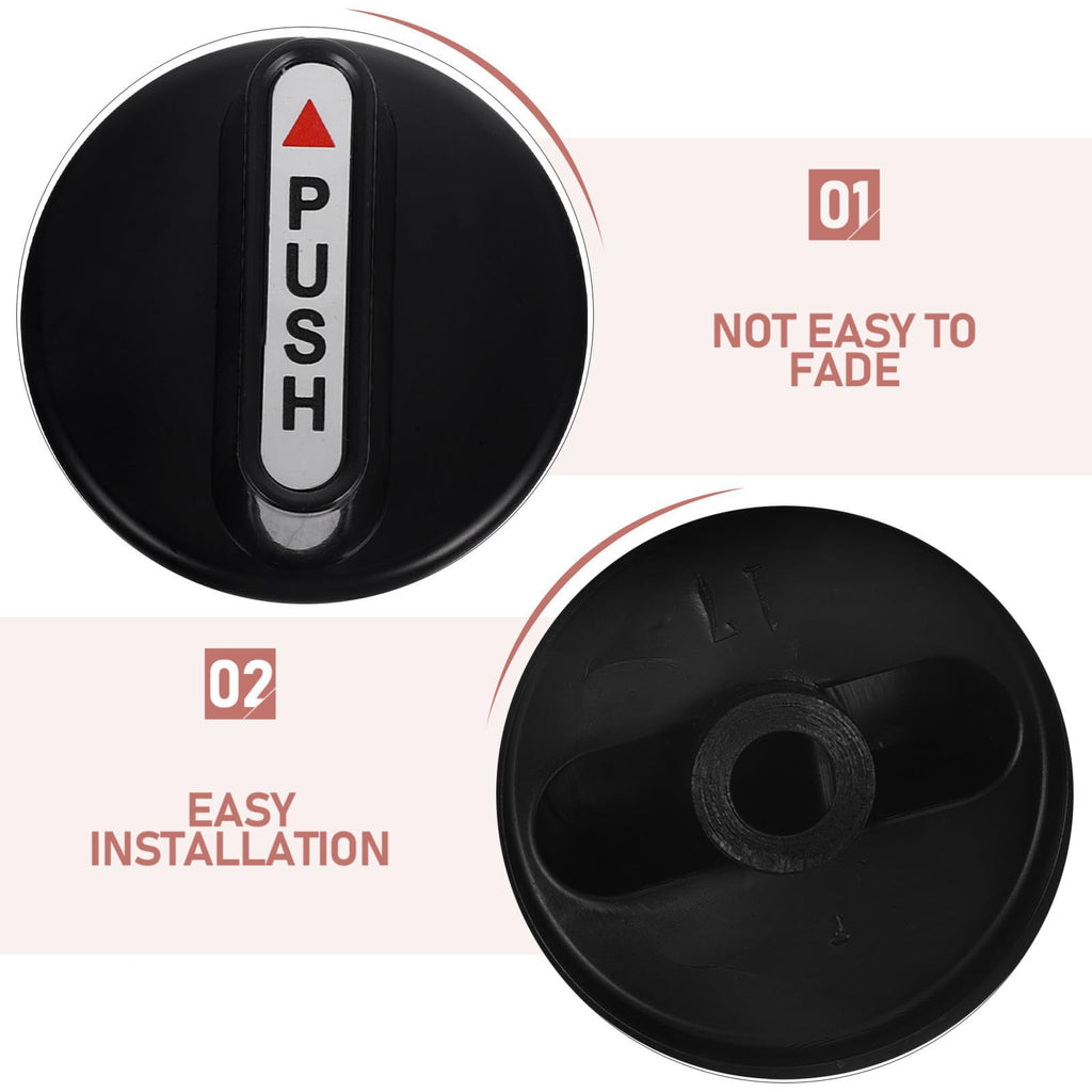 Gas Stove Control Knob Replacement, Switch Button Plastic Black 5Pcs