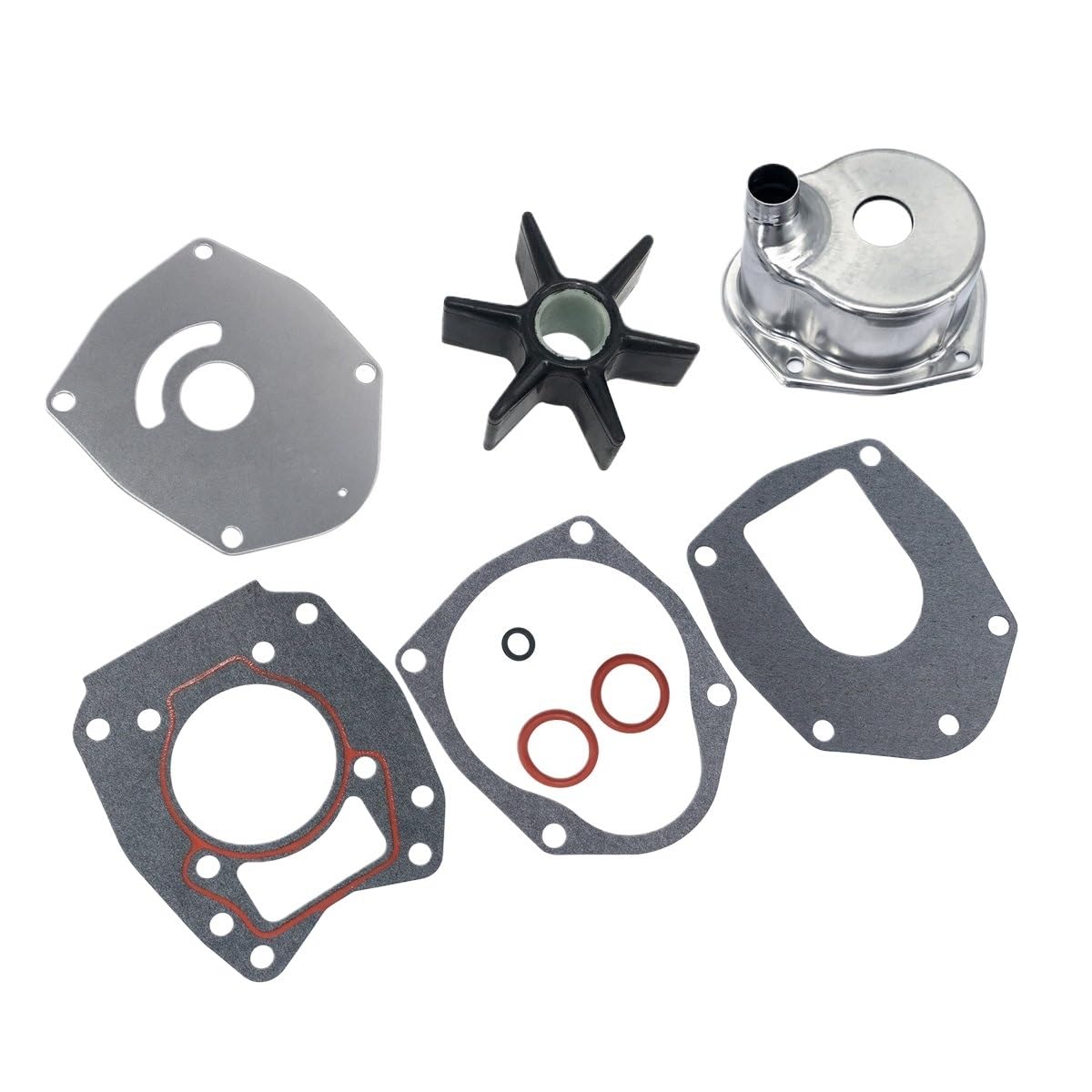 Water Pump Impeller Repair Kit With Housing 47-43026Q06 47-8M0100526 Compatible For Mercury Mariner Outboard 40 50 60 70 80 90 100 115 HP 18-3214