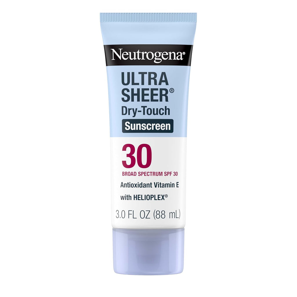 Neutrogena Ultra Sheer Dry-Touch Sunscreen SPF 30 for Face & Body, Lightweight Non Greasy Broad Spectrum UVA/UVB