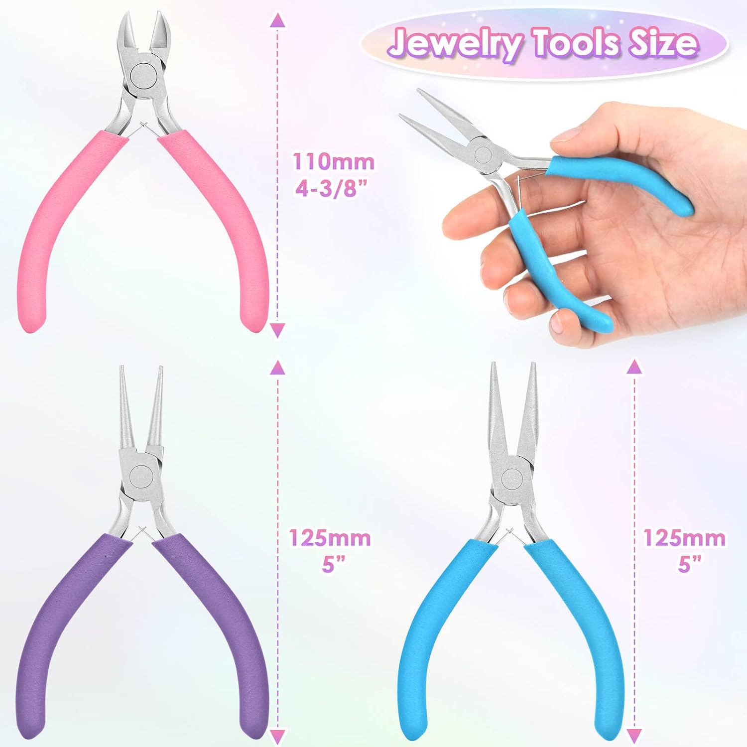 Pliers for Jewelry Making, Shynek Jewelry Pliers Set Includes Needle Nose Pliers, Round Nose Plier and Wire Cutters
