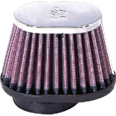K&N High-Flow Original Lifetime Universal Clamp-On Air Filter: Performance, Premium, Washable: Flange Diameter: 2 In, Filter Height: 2.75 In, Flange Length: 0.625 In, Shape: Oval Straight, RC-1820