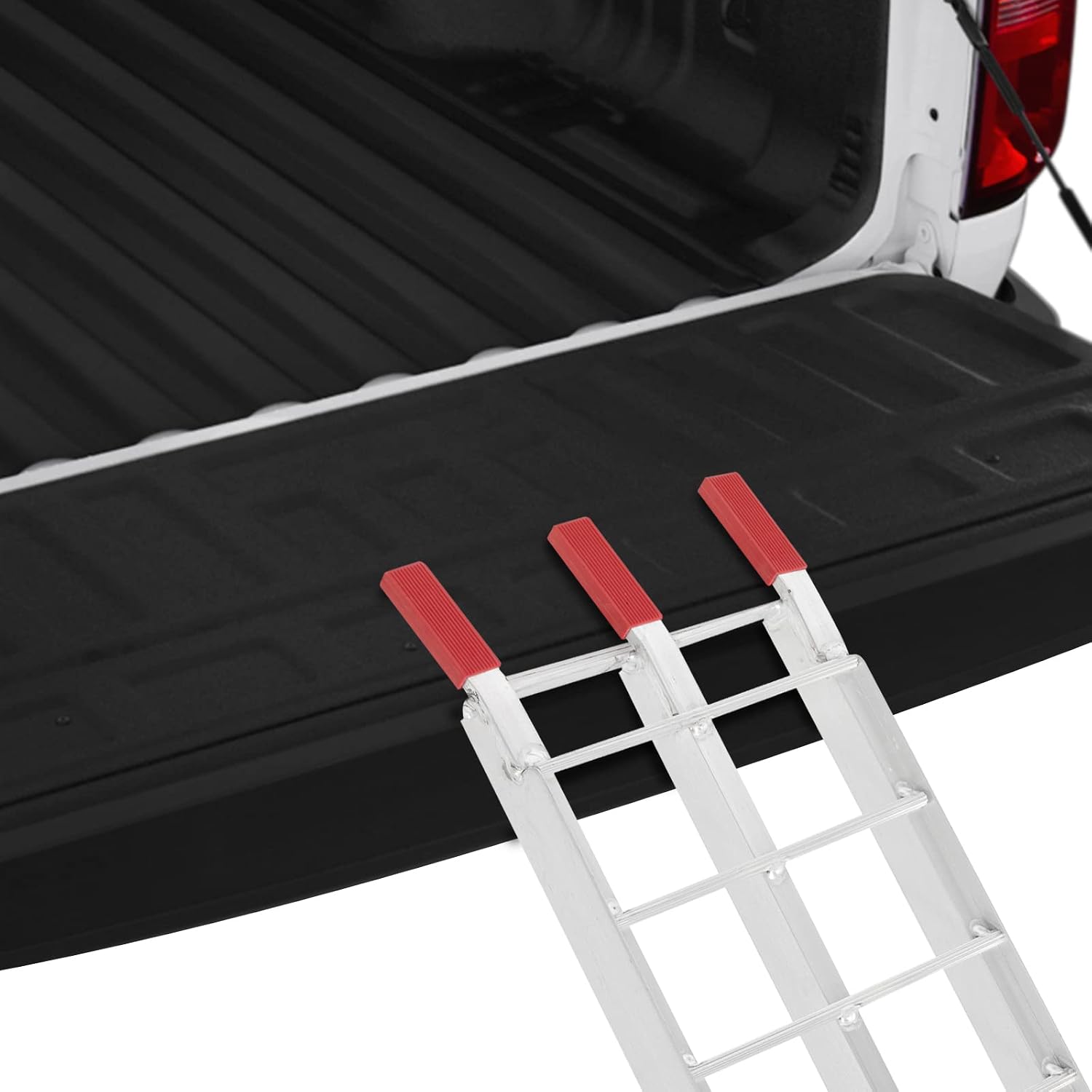 7.5FT Folding Aluminum Motorcycle Ramp,750 Lbs Capacity | Folding Truck Ramp for ATV, Motorcycle, Lawn Mower, Dirt