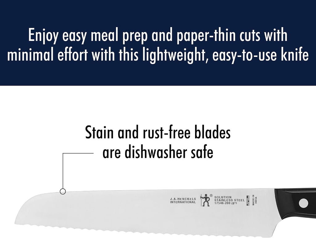 Solution 8-Inch Bread Knife Razor-Sharp, German Engineered