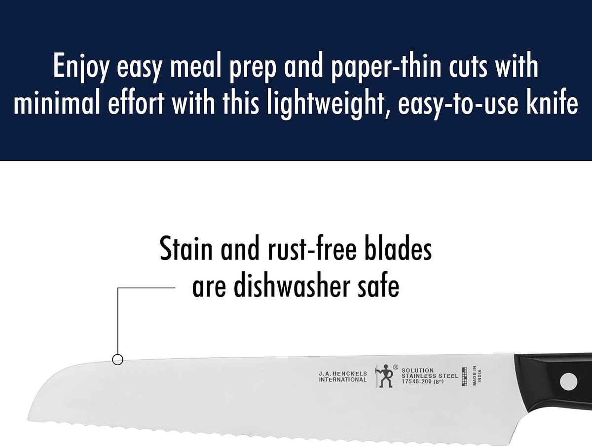 Solution 8-Inch Bread Knife Razor-Sharp, German Engineered