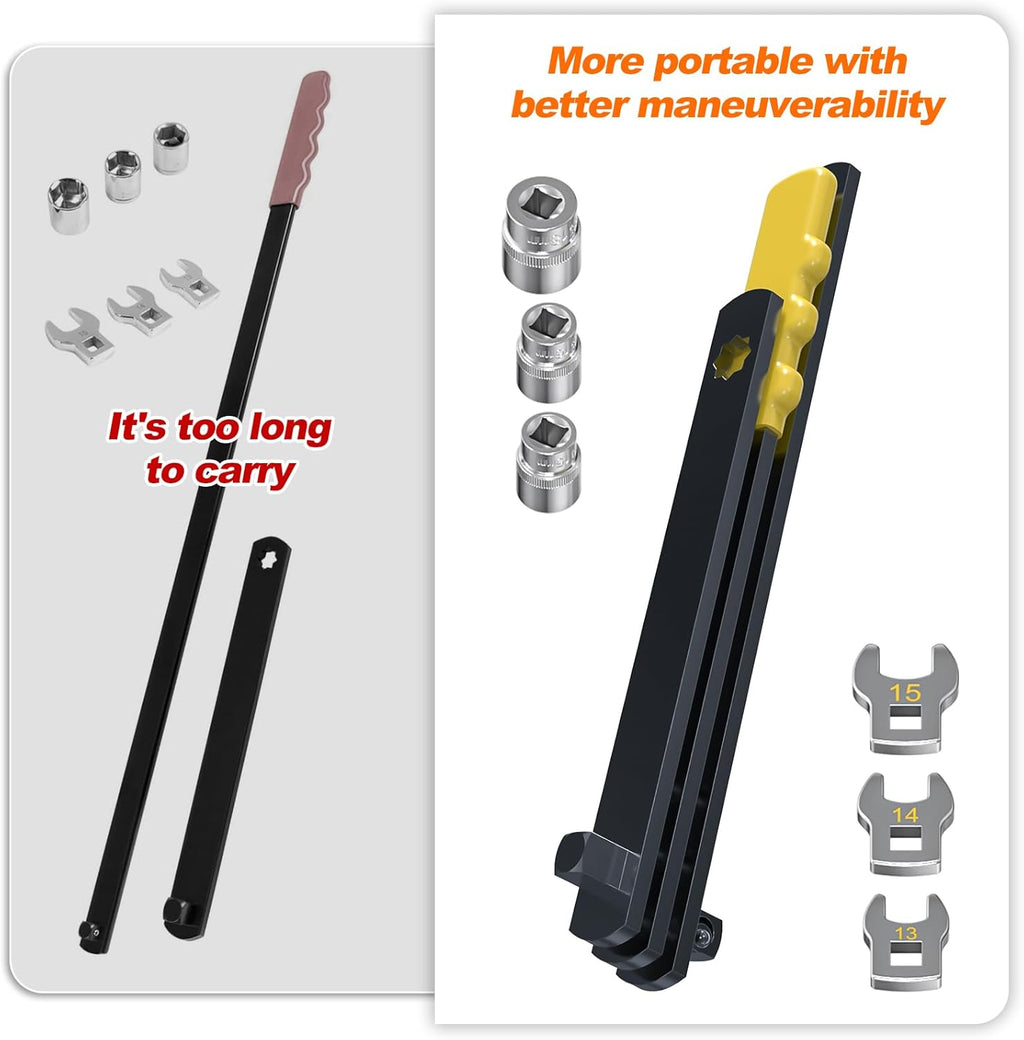 11-Piece Serpentine Belt Tool Kit, Automotive Tensioner Wrench Set