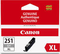 CLI-251XL Genuine Gray Ink Tank, Compatible with MG6320, MG7120, iP8720, and MG7520 Printers