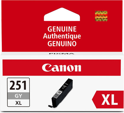 CLI-251XL Genuine Gray Ink Tank, Compatible with MG6320, MG7120, iP8720, and MG7520 Printers
