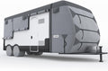 Oxford Fabric Travel Trailer RV Cover, 600D Oxford Camper Cover 30-33 ft Tearproof Waterproof Windproof Travel