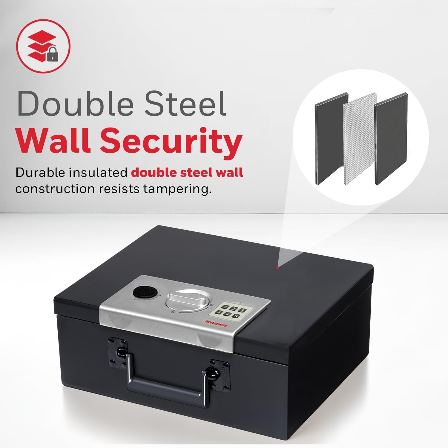 Hideable Small Safe Box - Fire Resistant Document Safety Box for Home - Steel Security Digital Code Lock for Personal