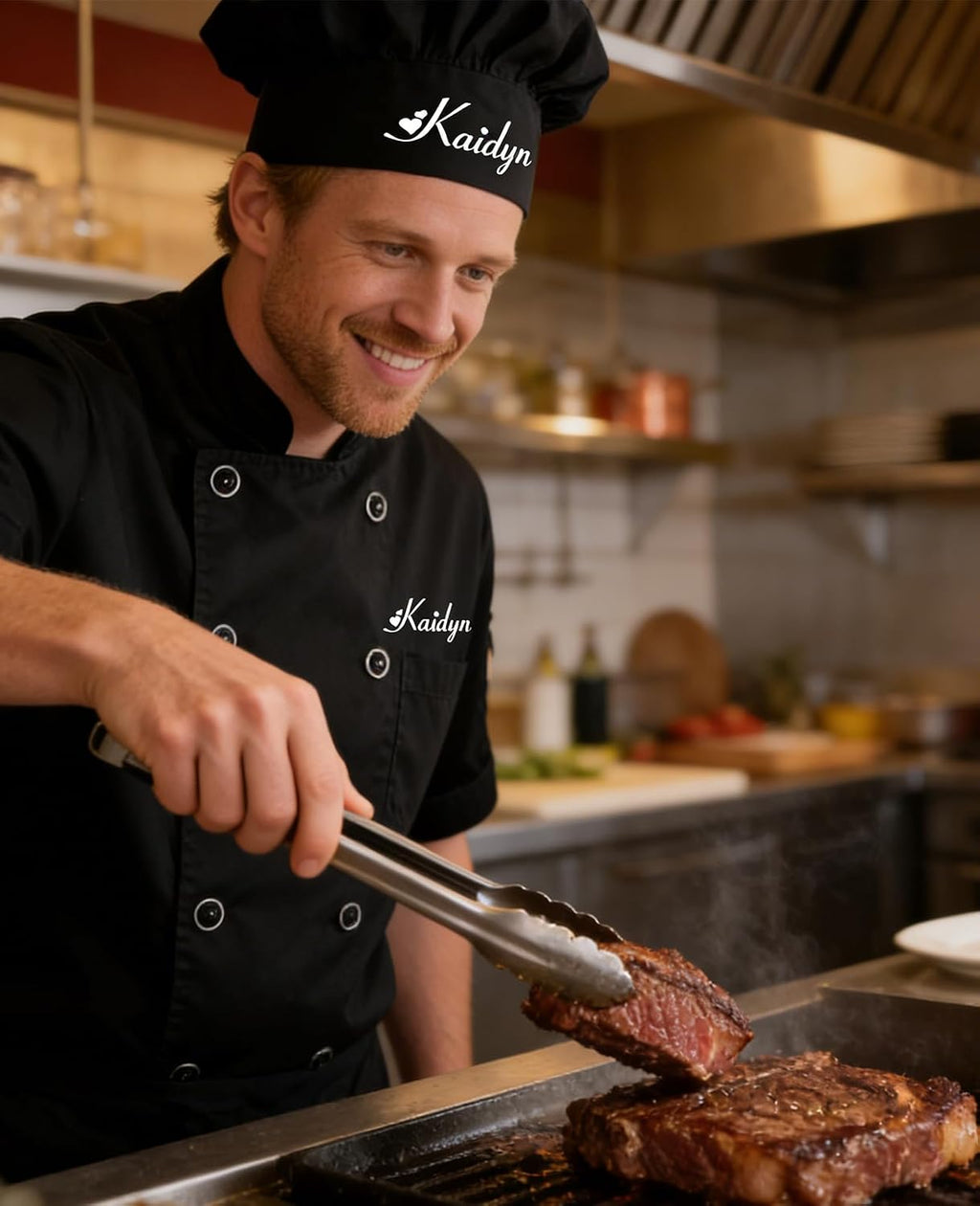 Chef Coat Personalized Men/Women Chef Jacket Bulk Customized Logo/Name/Text Chef Coat with Pockets Restaurant/Hotel