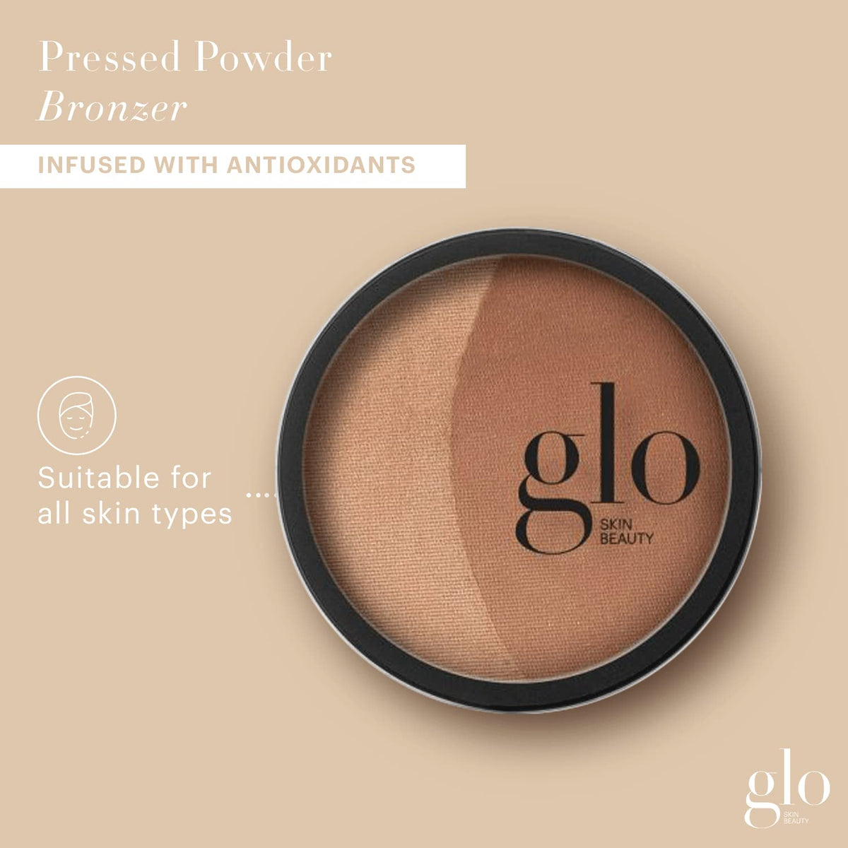 Bronze Mineral Pressed Powder Bronzer for Face, 0.31 oz