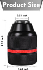 Keyless Drill Chuck 1/2-20UNF, 1.5-13mm Self-Tightening Chuck