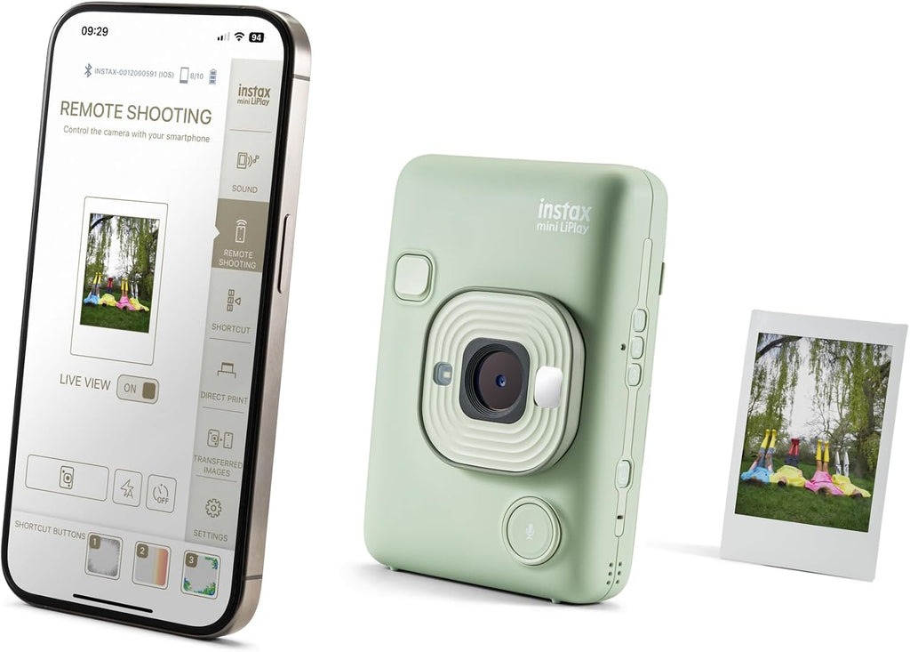 INSTAX Mini LIPLAY Hybrid Instant Camera - Matcha Green