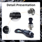 Flylin 150PSI Pressure Transducer Sender Sensor with Connector 1/8"-27 NPT