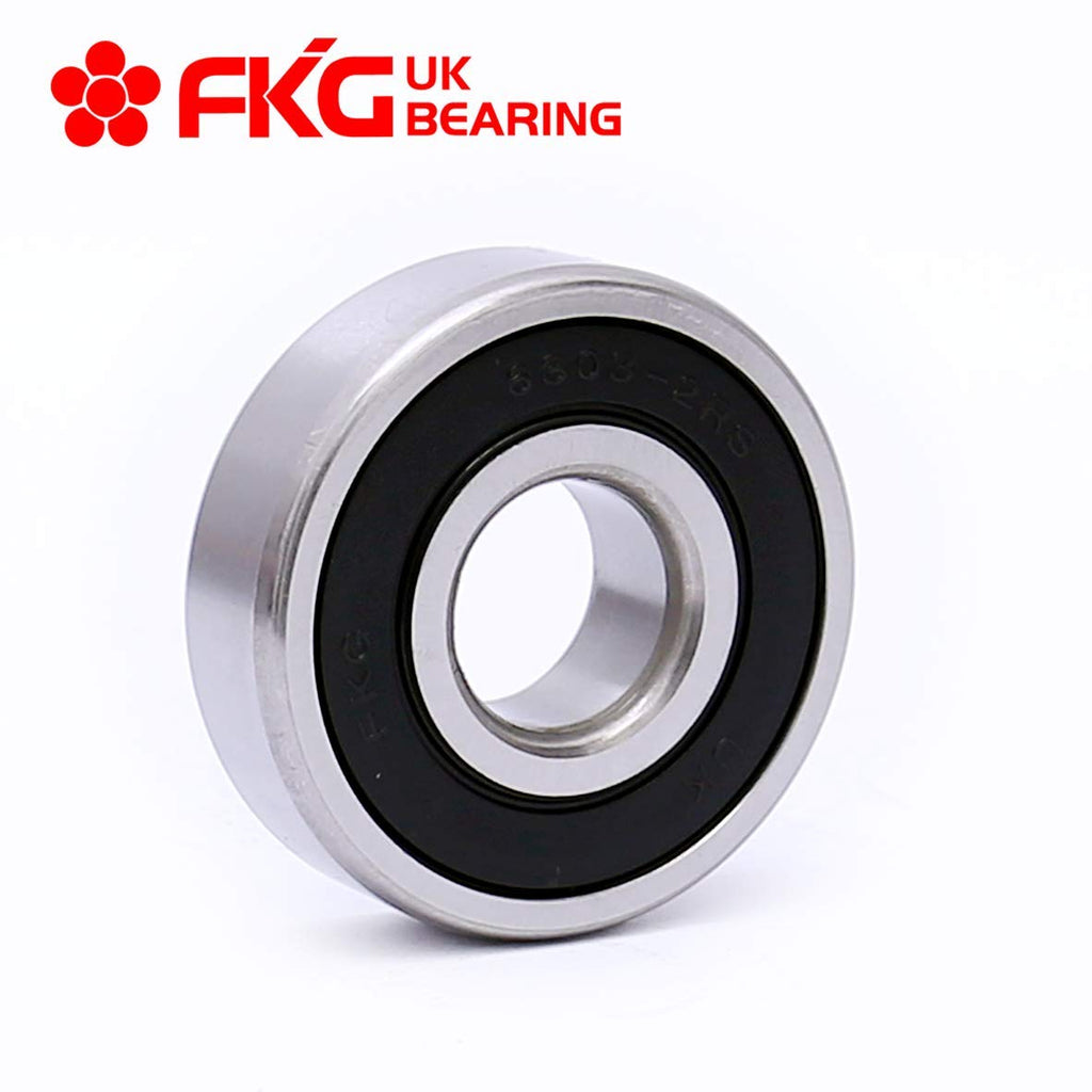 FKG 6303-2RS 17x47x14mm Deep Groove Ball Bearing Double Rubber Seal Bearings Pre-Lubricated 2 Pcs