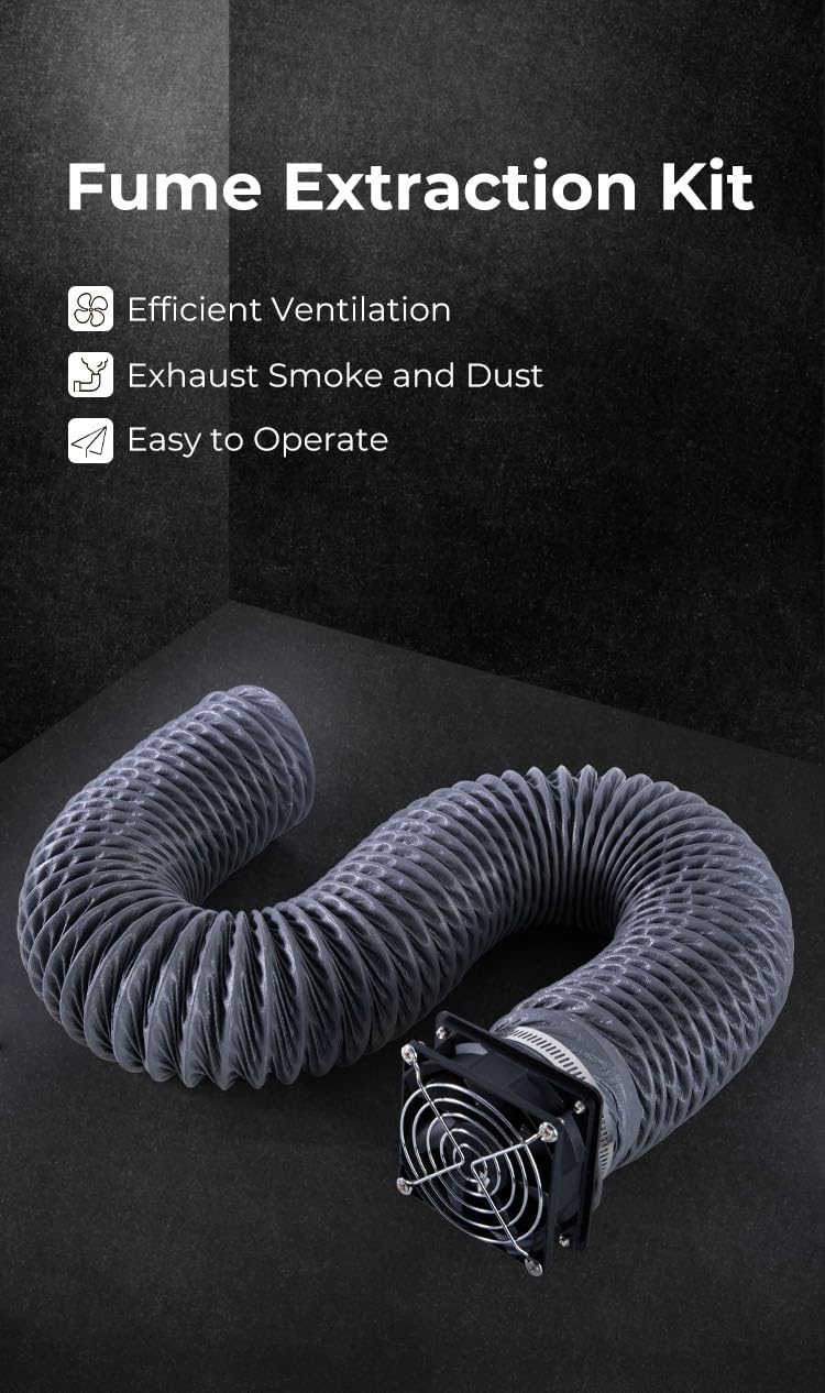 Creality Upgraded Fume Extraction Kit for Ender Plus 3D Printer Enclosure-with Exhaust Fan Interface or Laser