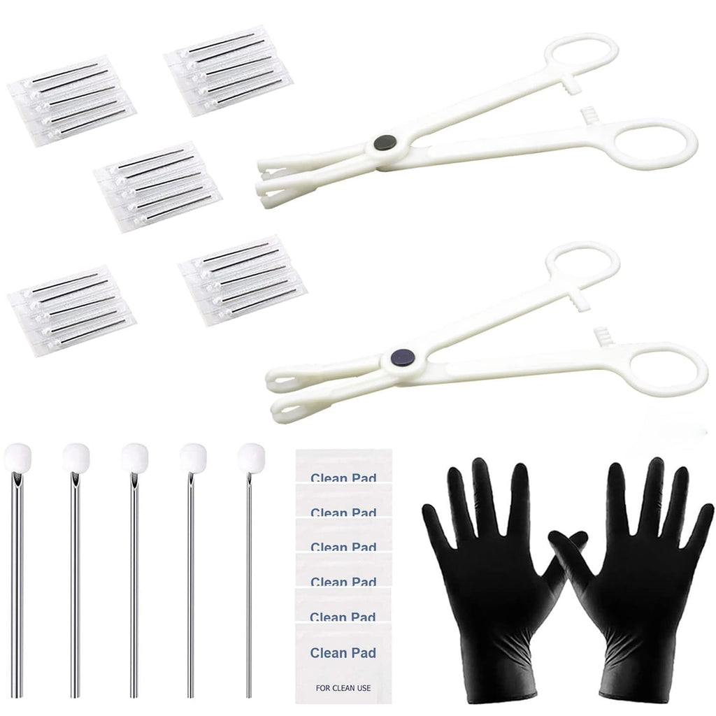 Piercing Kit 35PCS Professional Piercing Kit Includeds 25PCS Mixed 12G 14G 16G 18G 20G Ear Nose Piercing Needles 2PCS