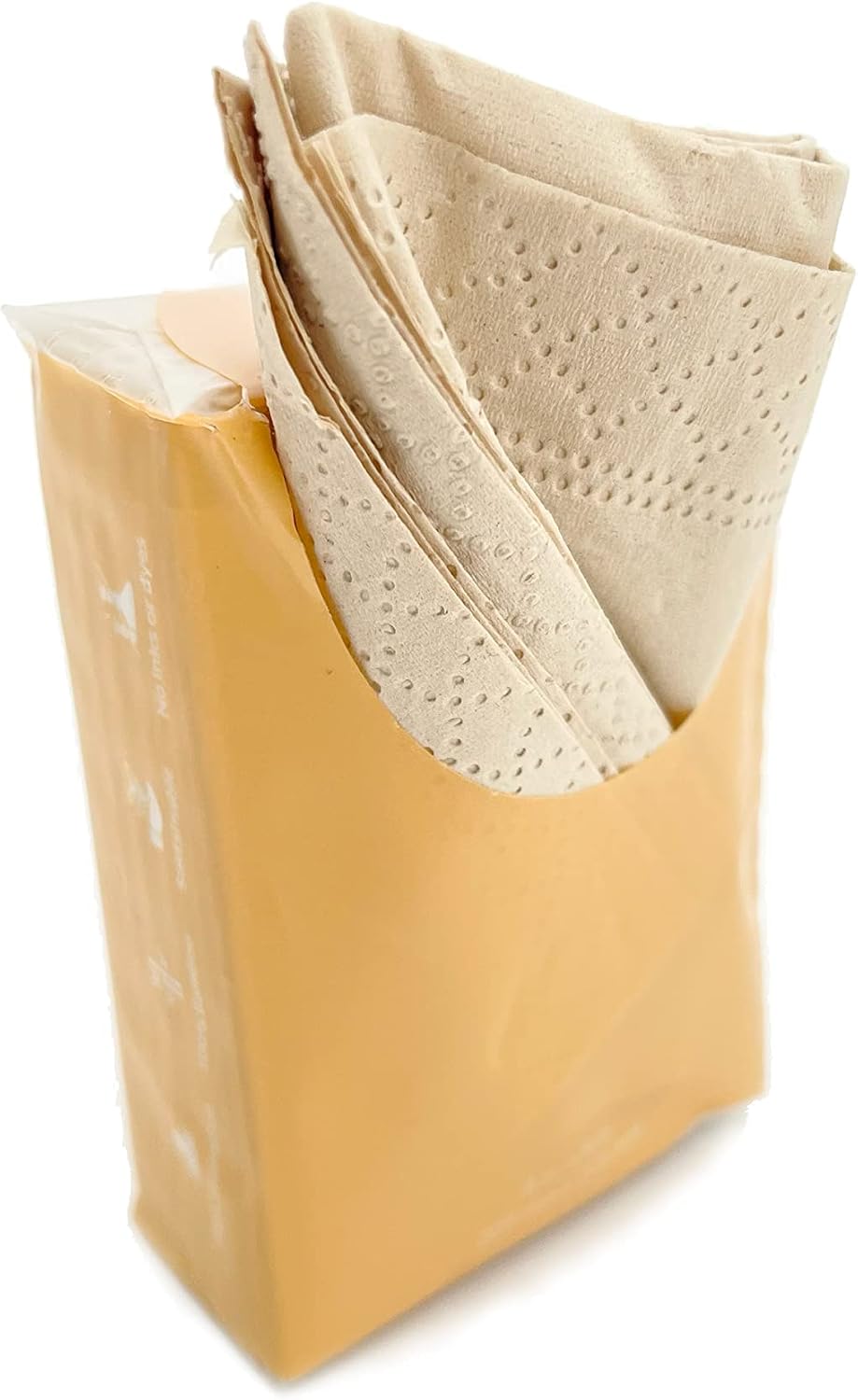 Bamboo Pocket Tissues | 10 Pack (80 Tissues Total) | 4-Ply Unbleached Facial Tissues | Hypoallergenic & Tree-Free |