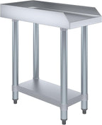 24 x 12 in. Stainless Steel Equipment Stand, 24 in. High - NSF 18-Gauge Top with Undershelf & Adjustable Feet |