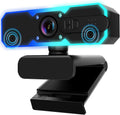 1080P 60FPS Streaming Camera Webcam with Microphone and Fill RGB Light,Autofocus,Work with Laptop/Desktop