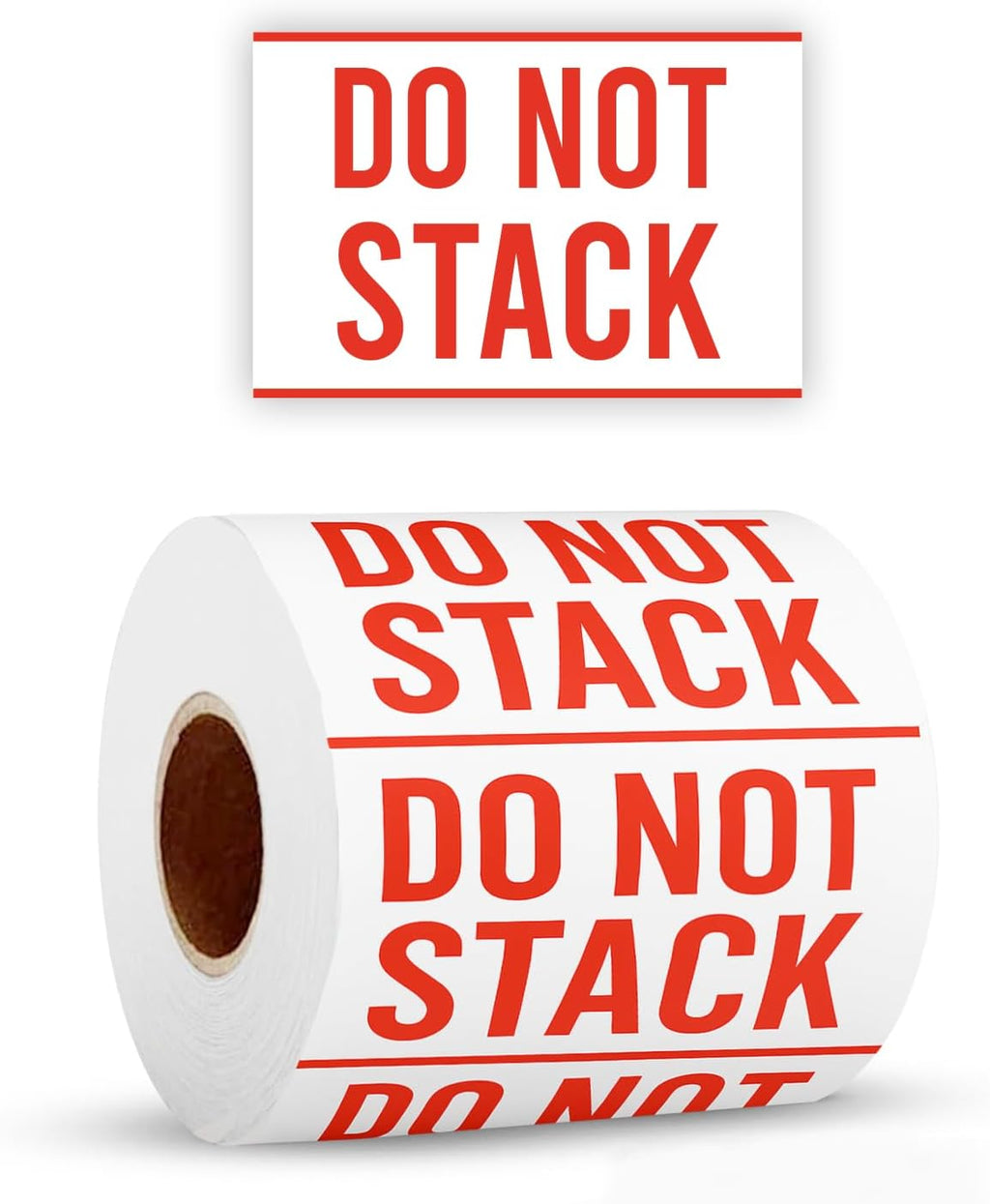Do Not Stack Stickers – 2"x3" Roll Labels, 500 Count Stickers – Easy Peel & Stick, Premium Paper – Self-Adhesive
