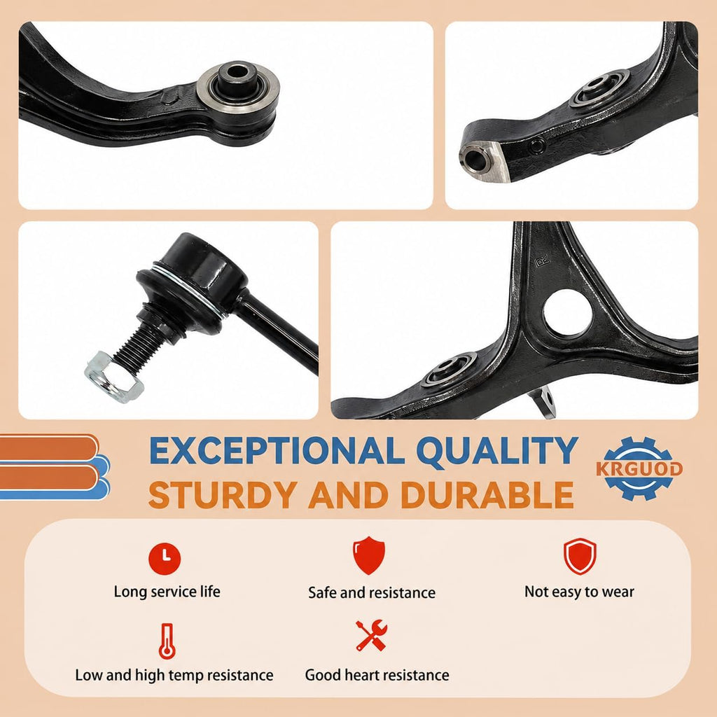 Front Lower Control Arms Suspension Kit Fit for Honda Accord 2003 2004 2005 2006 2007, Fit for Acura TSX 2004 2005 2006 2007 2008, K640289 K640290-2PCS，